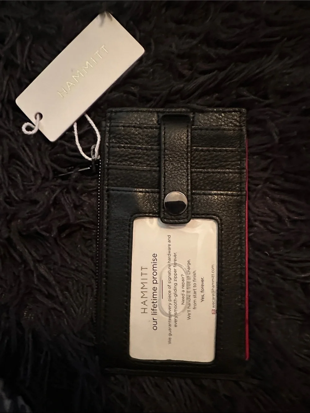 Hammitt Black Leather Card Holder